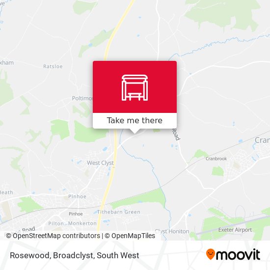 Rosewood, Broadclyst map