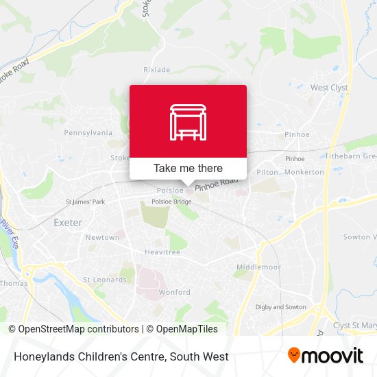 Honeylands Children's Centre map