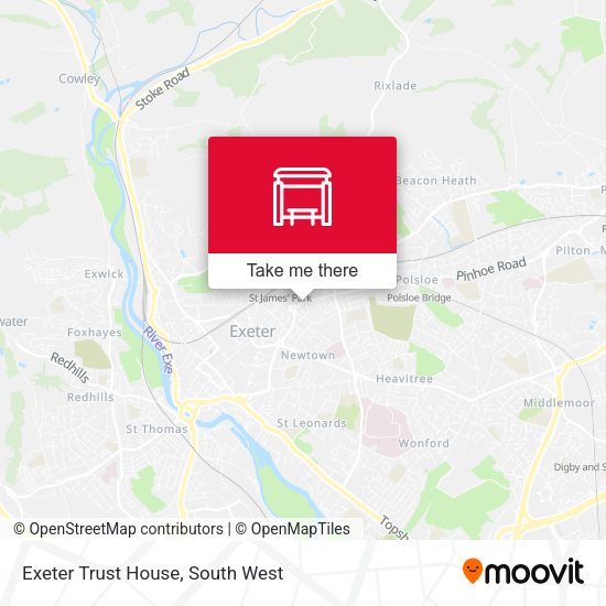 Exeter Trust House map