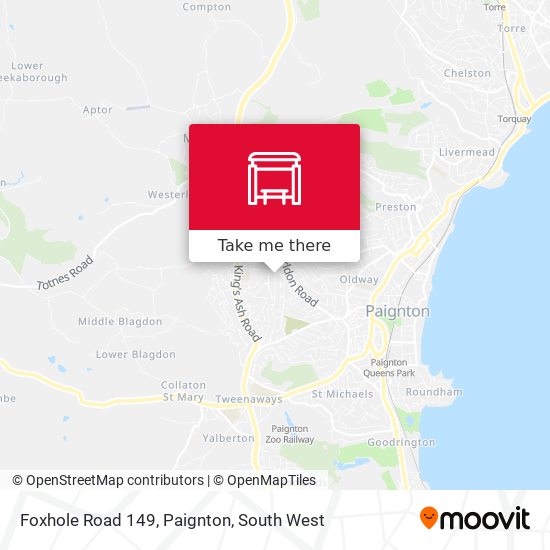 Foxhole Road 149, Paignton map