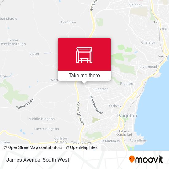 James Avenue map