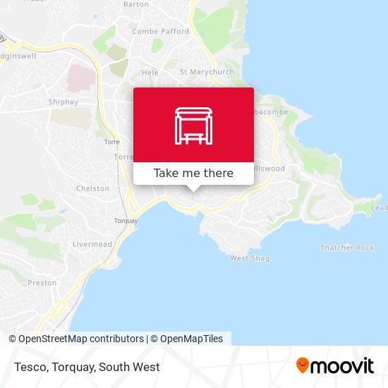 Tesco, Torquay map