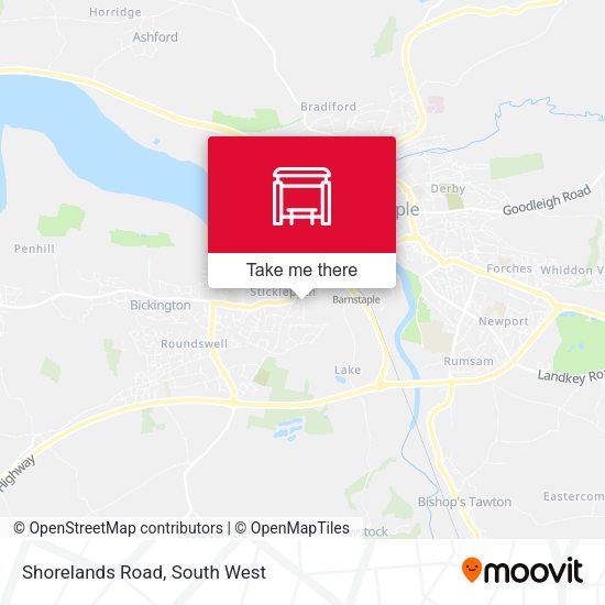Shorelands Road map