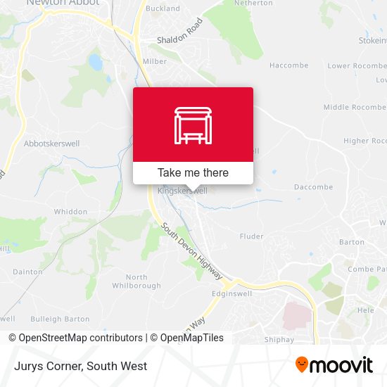 Jurys Corner map