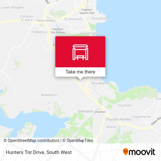 Hunters Tor Drive map