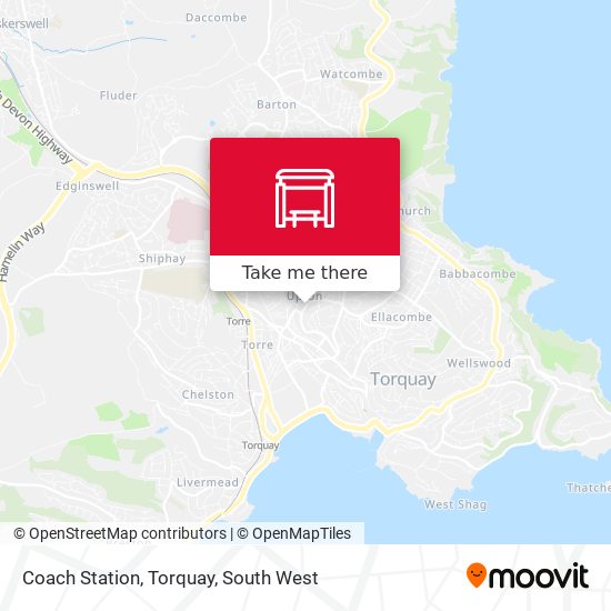 Coach Station, Torquay map