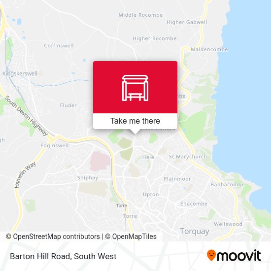 Barton Hill Road, Hele map