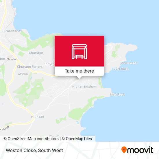 Weston Close map