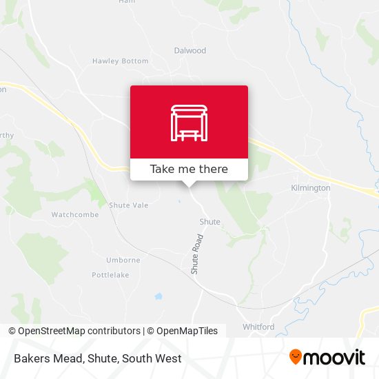 Bakers Mead, Shute map