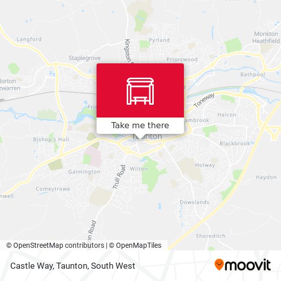 Castle Way, Taunton map