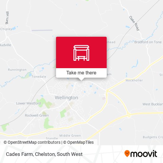 Cades Farm, Chelston map