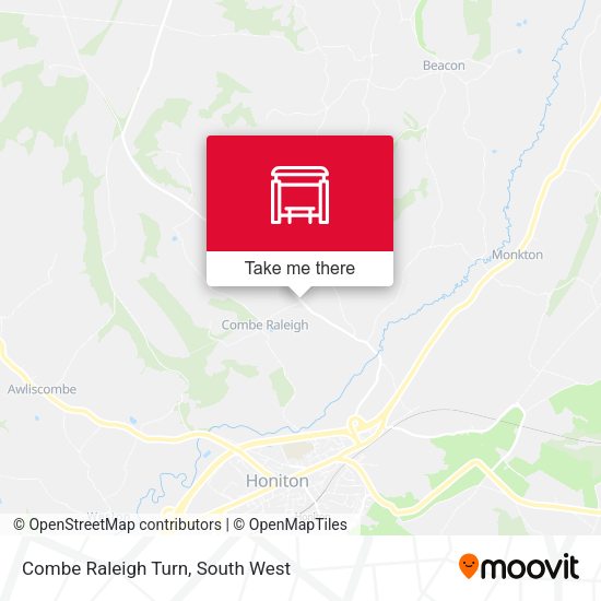 Combe Raleigh Turn map
