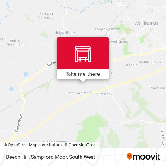 Beech Hill, Sampford Moor map