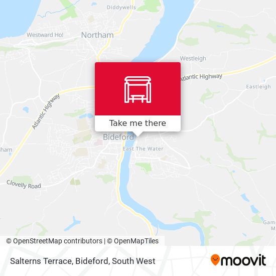 Salterns Terrace, Bideford map