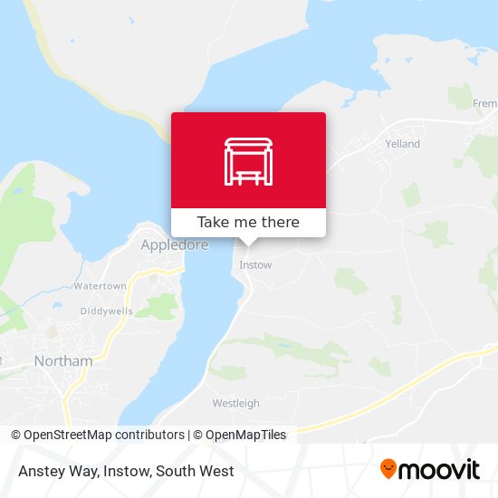 Anstey Way, Instow map