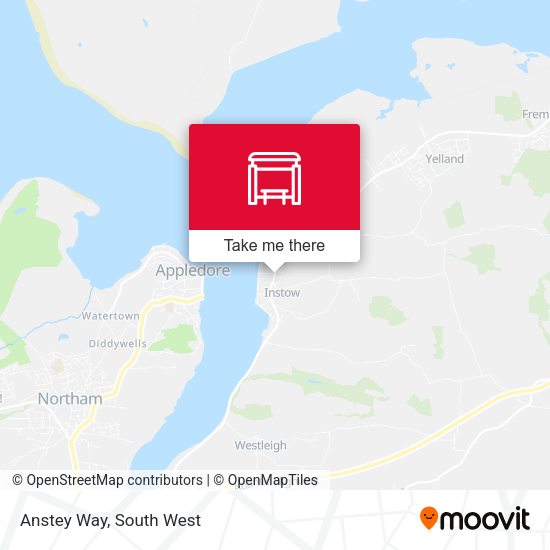 Anstey Way, Instow map