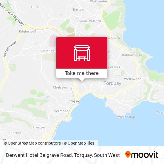 Derwent Hotel Belgrave Road, Torquay map