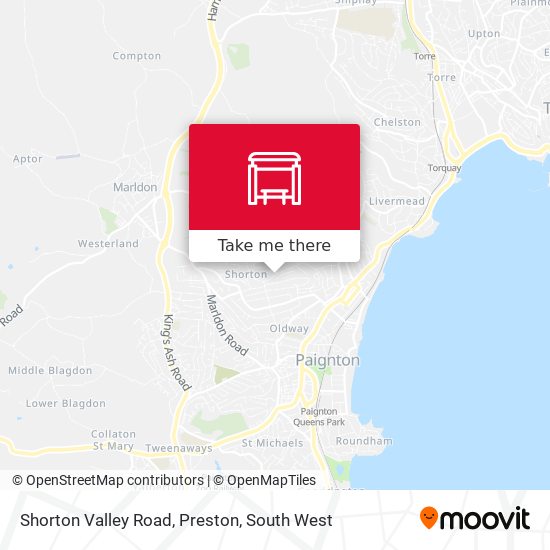 Shorton Valley Road, Preston map