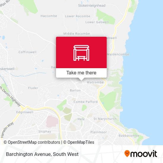 Barchington Avenue, Barton map