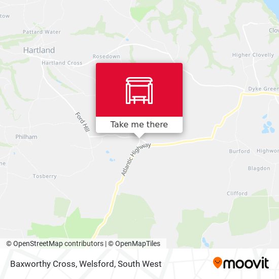 Baxworthy Cross, Welsford map