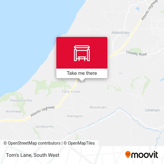 Tom's Lane map