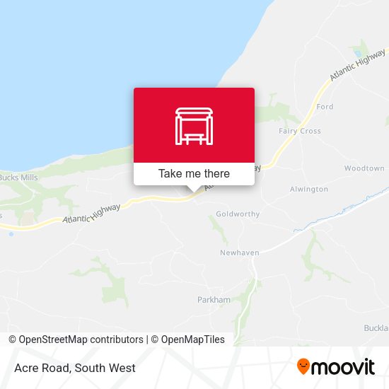 Acre Road, Horns Cross map