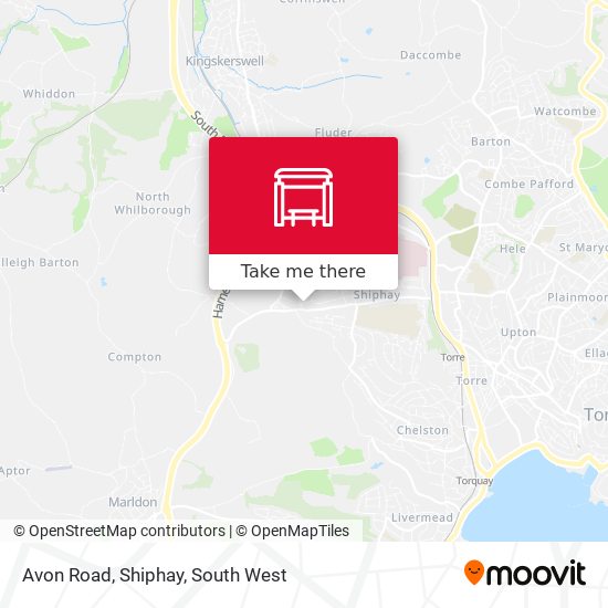 Avon Road, Shiphay map