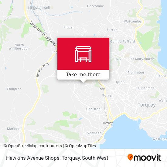 Hawkins Avenue Shops, Torquay map