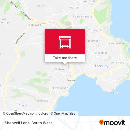 Sherwell Lane map