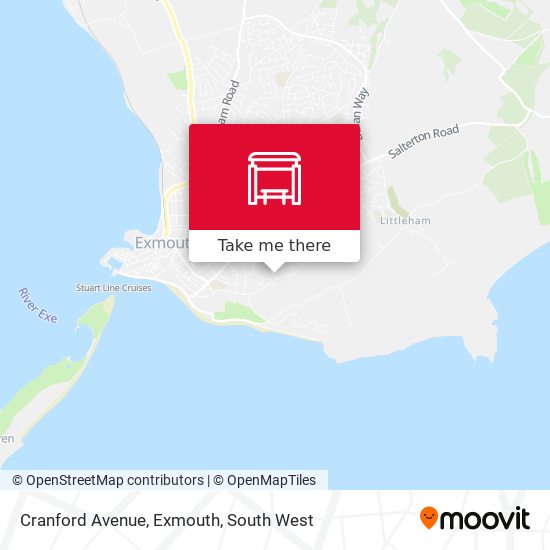 Cranford Avenue, Exmouth map