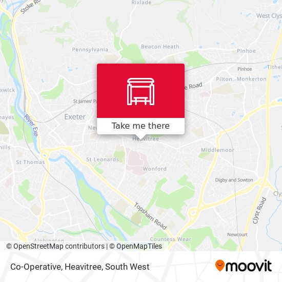 Co-Operative, Heavitree map