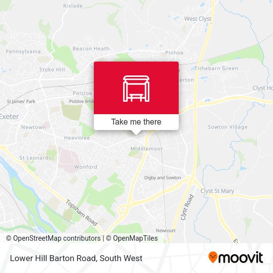 Lower Hill Barton Road map