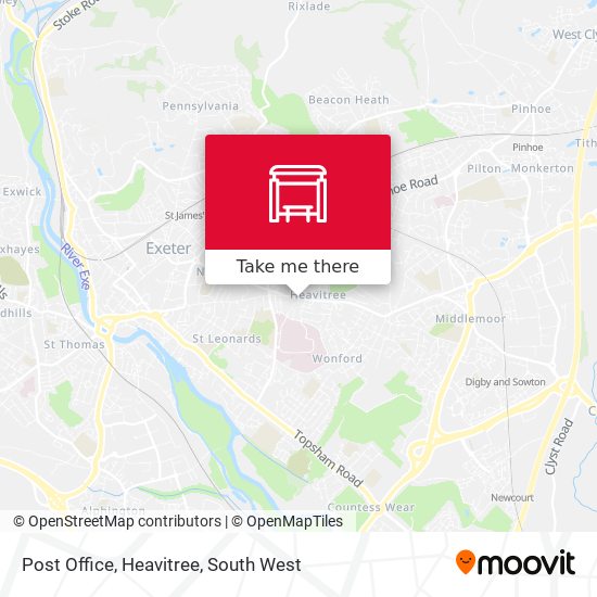 Post Office, Heavitree map