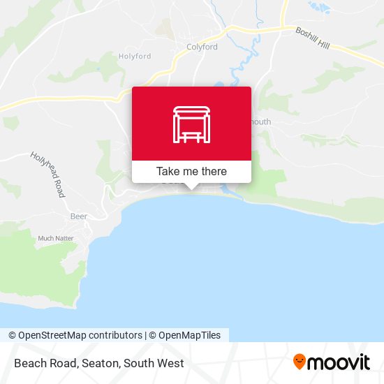 Beach Road, Seaton map