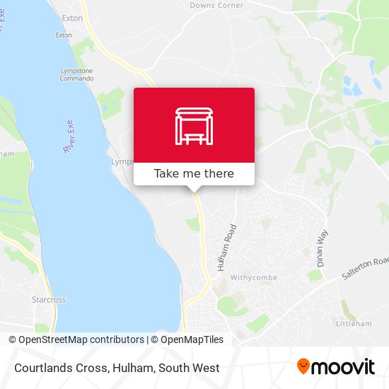 Courtlands Cross, Hulham map