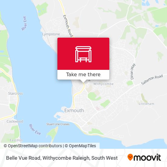Belle Vue Road, Withycombe Raleigh map