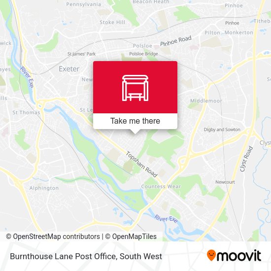 Burnthouse Lane Post Office map