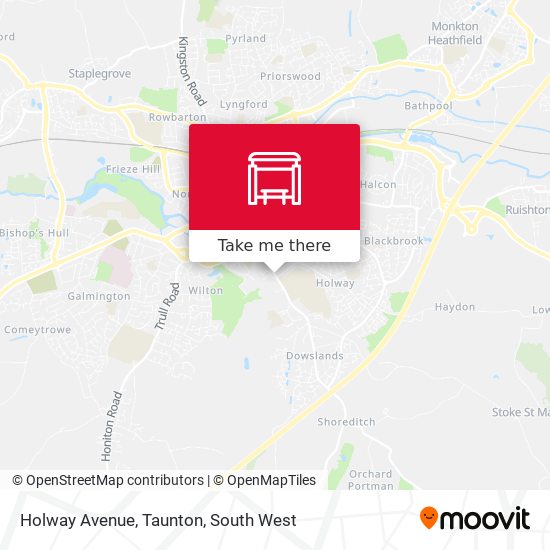 Holway Avenue, Taunton map