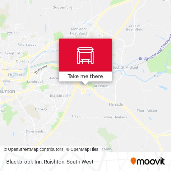 Blackbrook Inn, Ruishton map