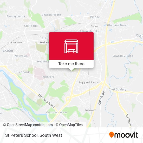St Peters School map