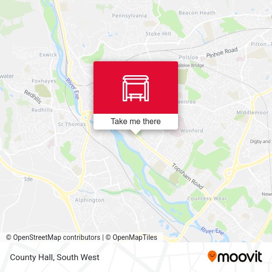 County Hall map