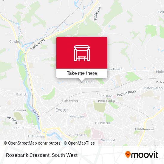 Rosebank Crescent map