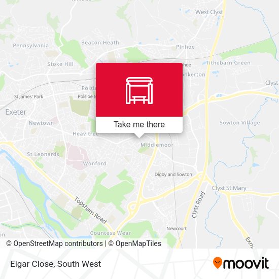 Elgar Close map
