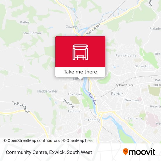 Community Centre, Exwick map