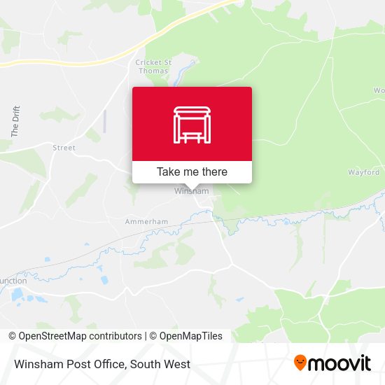 Winsham Post Office map