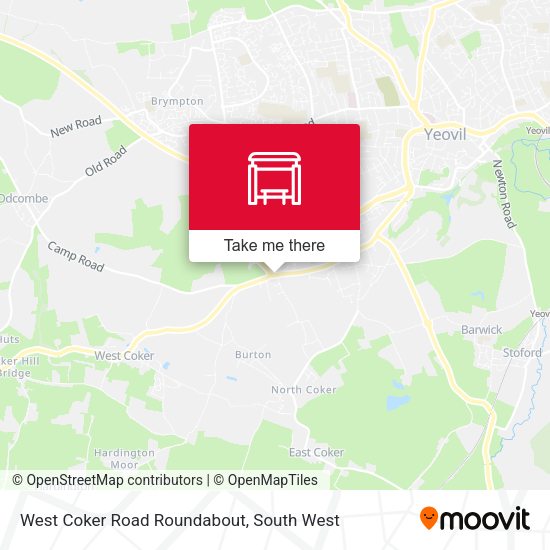West Coker Road Roundabout map