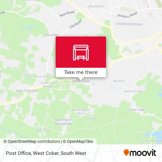 Post Office, West Coker map