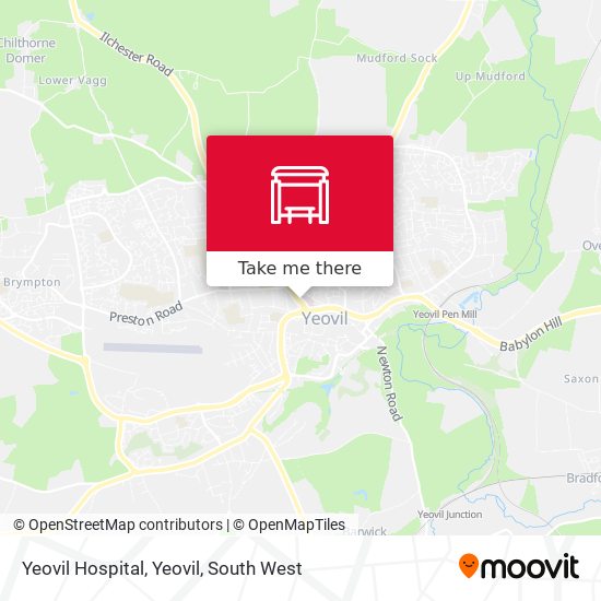 Yeovil Hospital, Yeovil map