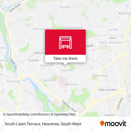 South Lawn Terrace, Heavitree map