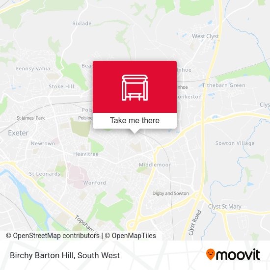 Birchy Barton Hill map